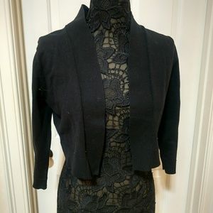 Black crop sweater shrug